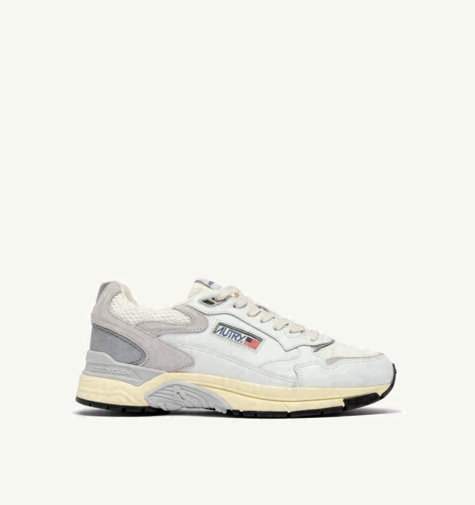 HYPERWAY EN MESH ET CUIR BLANC ET GRIS