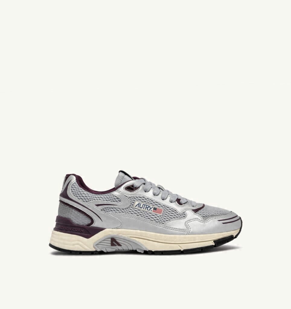 HYPERWAY EN CUIR SYNTHÉTIQUE ET MESH ARGENT HARBOR MIST ET FIG