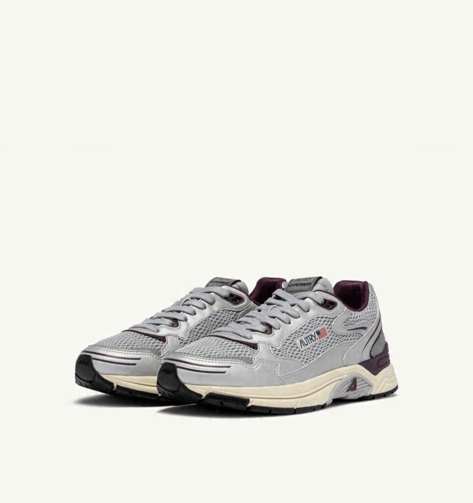 HYPERWAY EN CUIR SYNTHÉTIQUE ET MESH ARGENT HARBOR MIST ET FIG
