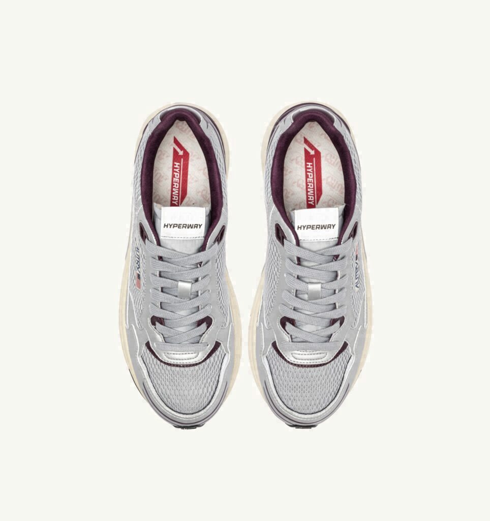HYPERWAY EN CUIR SYNTHÉTIQUE ET MESH ARGENT HARBOR MIST ET FIG