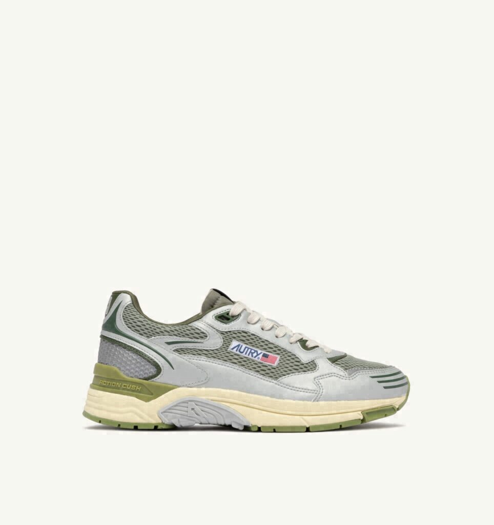 HYPERWAY EN CUIR SYNTHÉTIQUE ET MESH ARGENT SEA GRASS ET CYPRESS