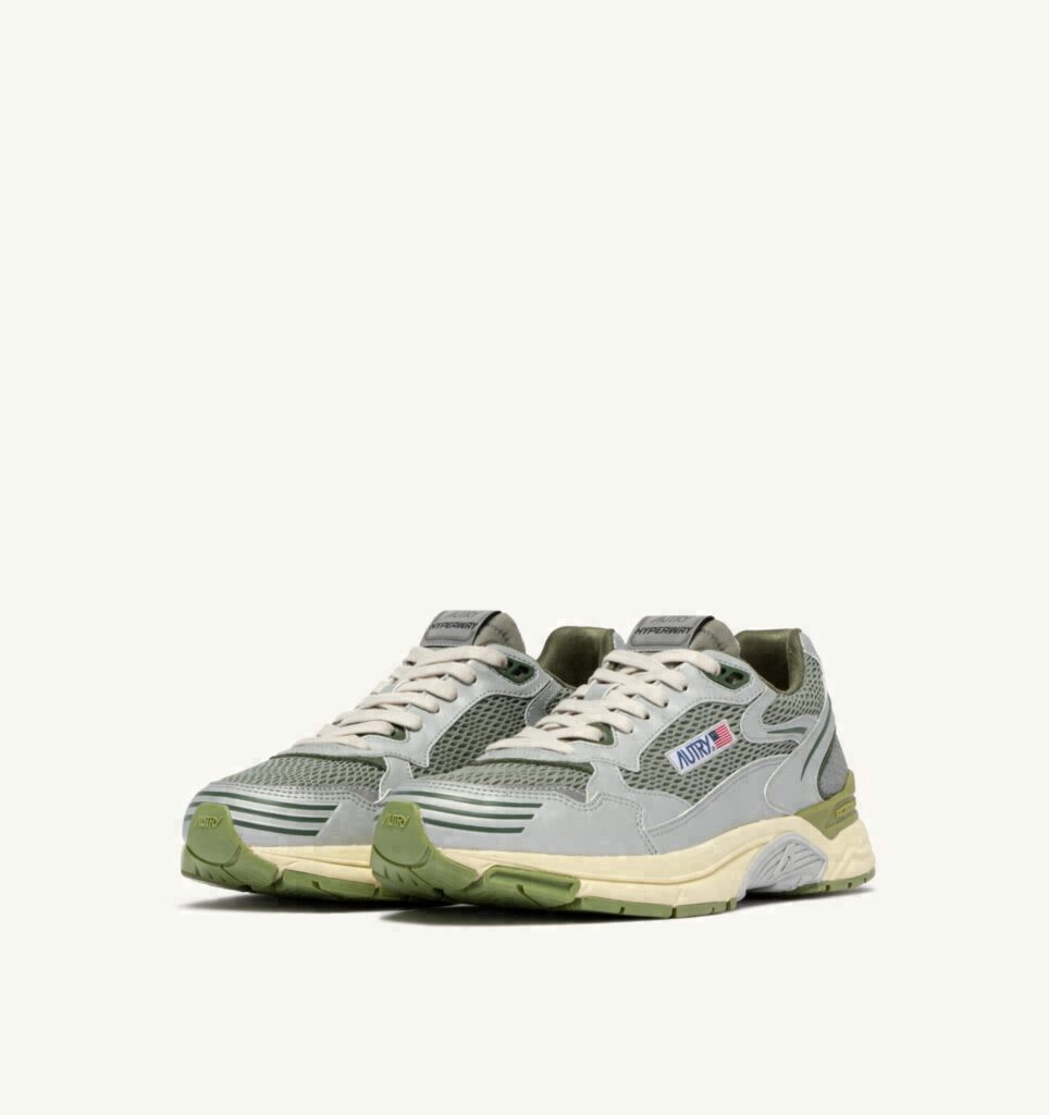 HYPERWAY EN CUIR SYNTHÉTIQUE ET MESH ARGENT SEA GRASS ET CYPRESS