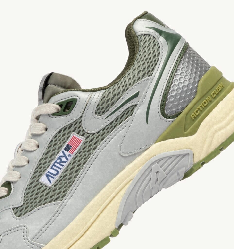 HYPERWAY EN CUIR SYNTHÉTIQUE ET MESH ARGENT SEA GRASS ET CYPRESS