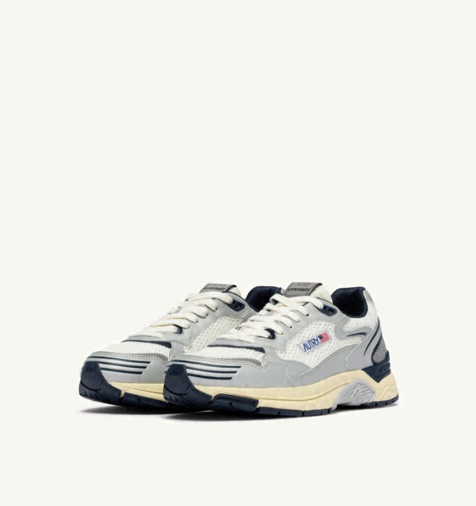 HYPERWAY EN CUIR SYNTHÉTIQUE ET MESH BLANC ARGENT ET SPACE