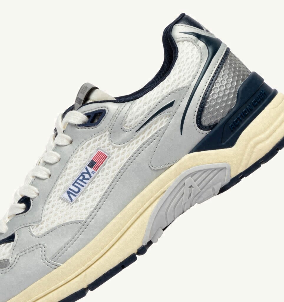 HYPERWAY EN CUIR SYNTHÉTIQUE ET MESH BLANC ARGENT ET SPACE