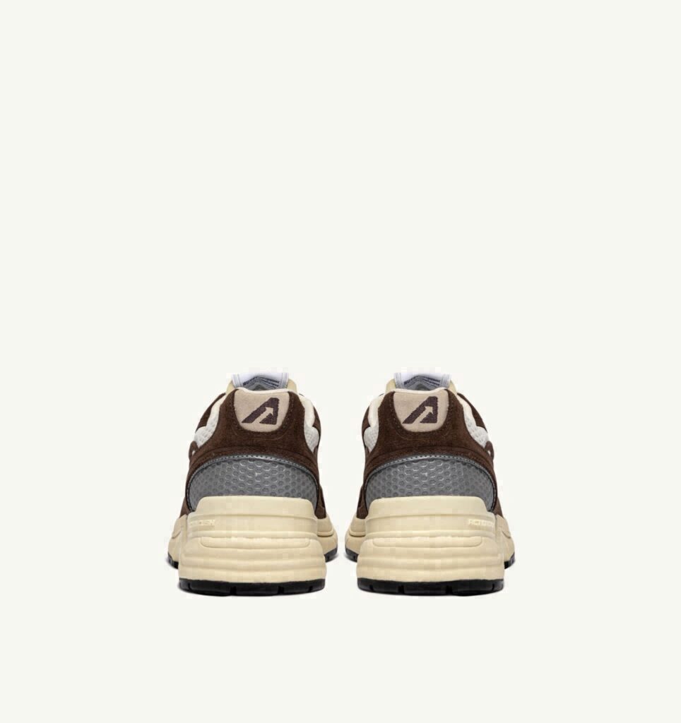 HYPERWAY EN DAIM ET MESH MARSHMALLOW ET CUIR