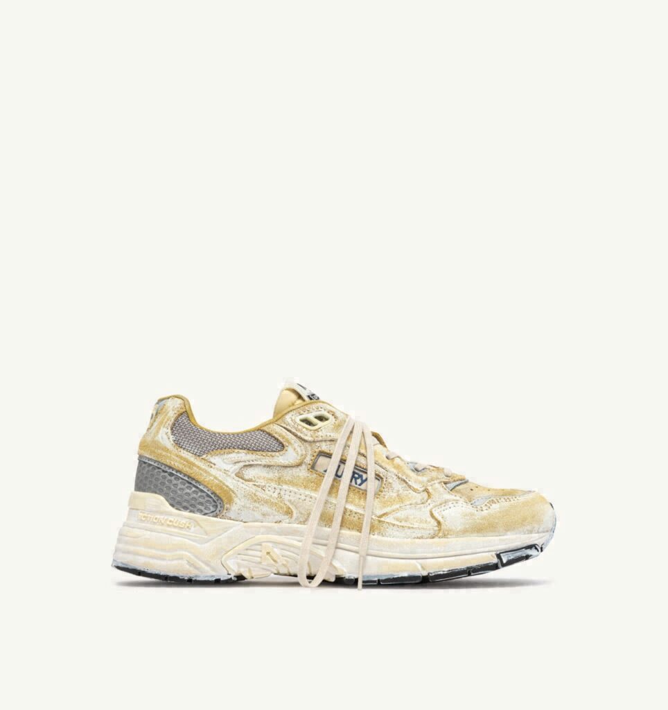 HYPERWAY SUPER VINTAGE EN DAIM JAUNE ET ARGENT