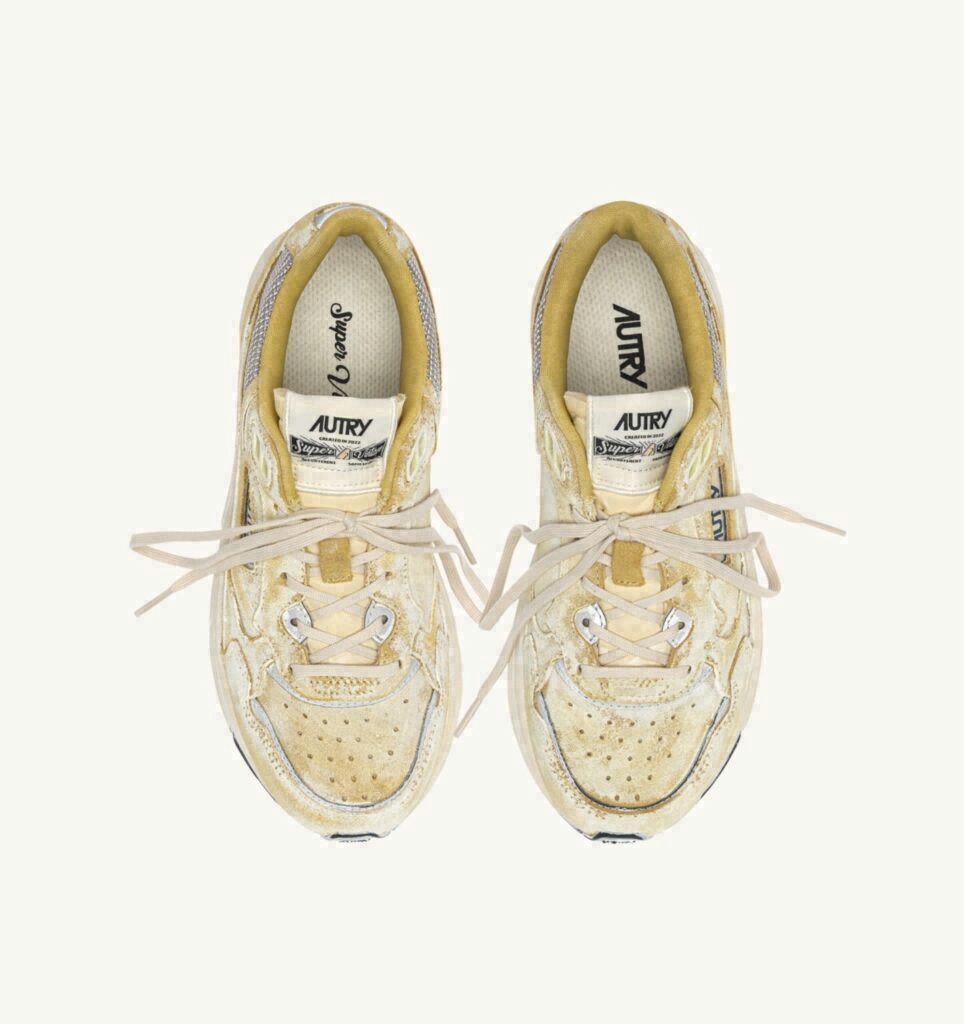 HYPERWAY SUPER VINTAGE EN DAIM JAUNE ET ARGENT