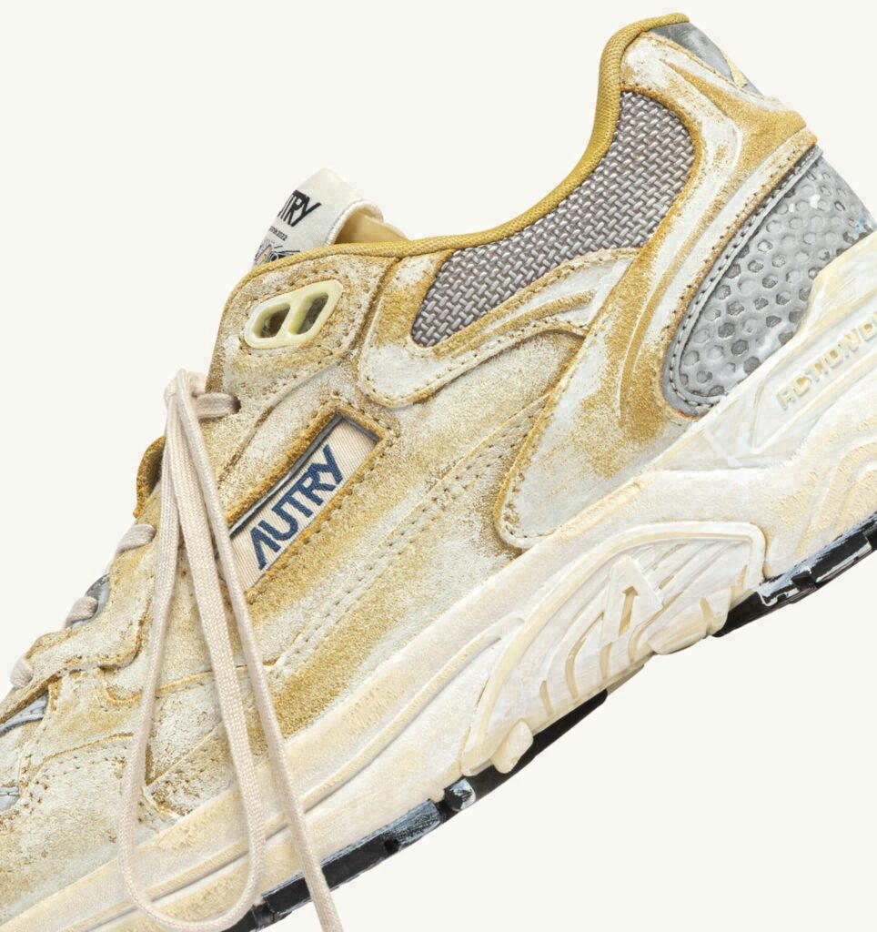 HYPERWAY SUPER VINTAGE EN DAIM JAUNE ET ARGENT