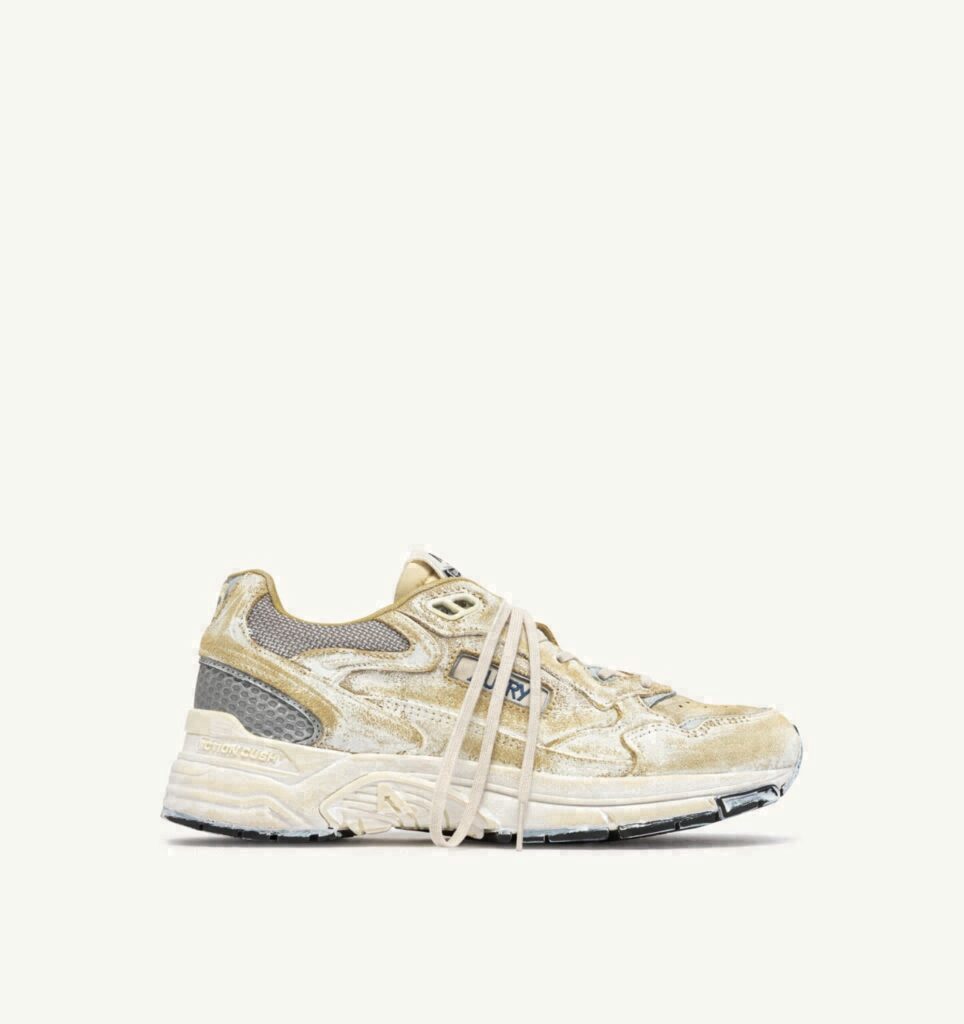 HYPERWAY SUPER VINTAGE EN DAIM JAUNE ET ARGENT