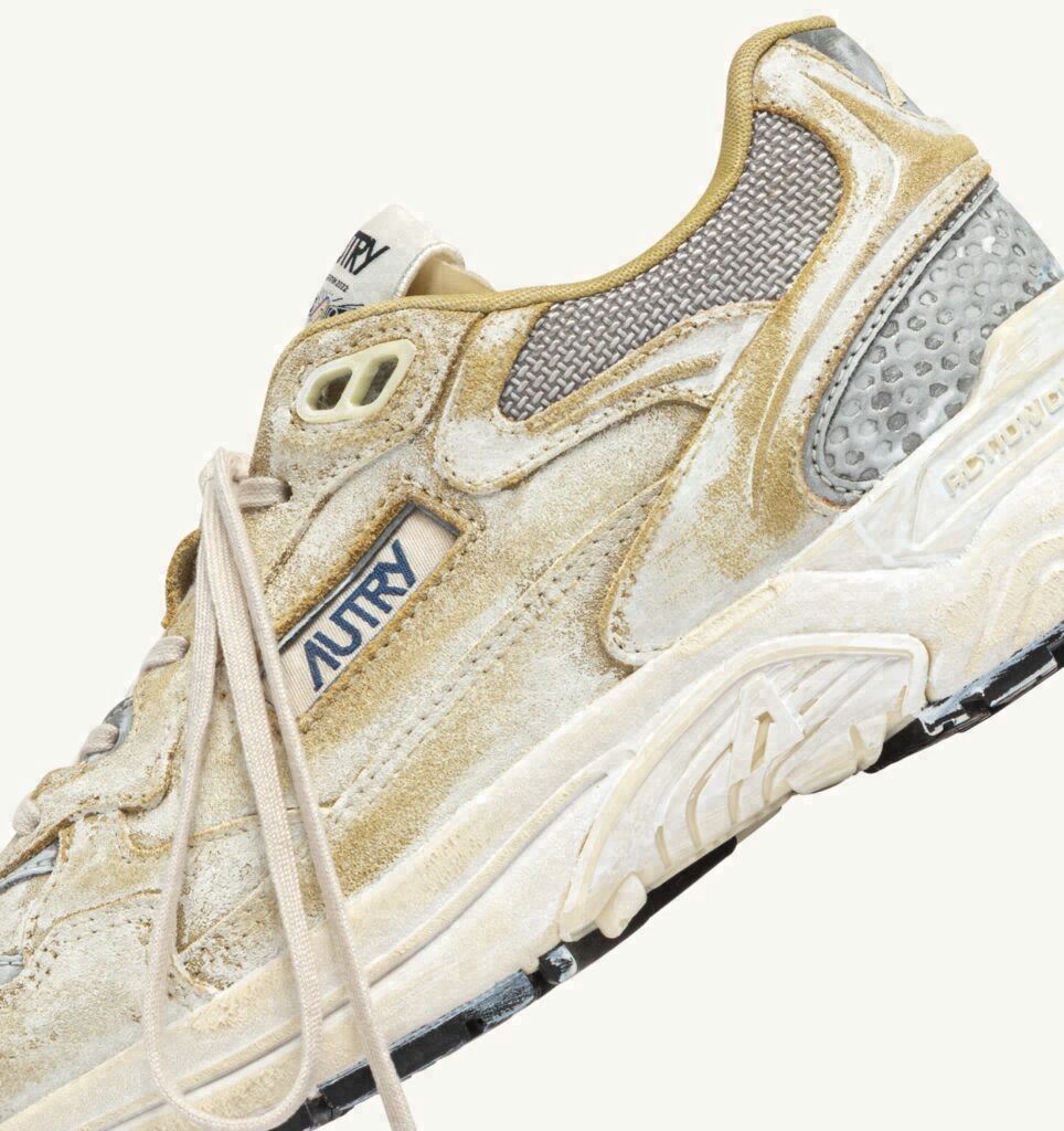 HYPERWAY SUPER VINTAGE EN DAIM JAUNE ET ARGENT