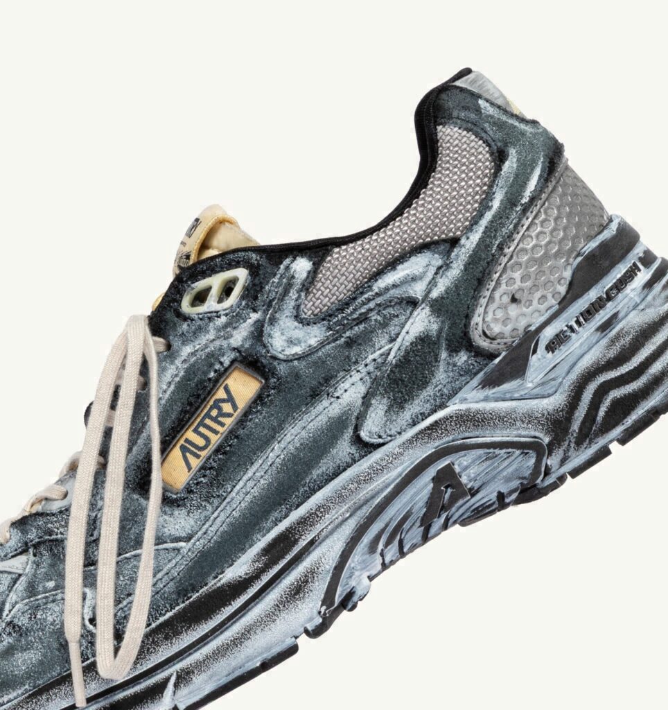 HYPERWAY SUPER VINTAGE EN DAIM NOIR ET ARGENT