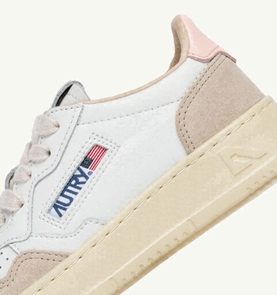 MEDALIST KIDS LOW EN DAIM BLANC ET CREOLE PINK