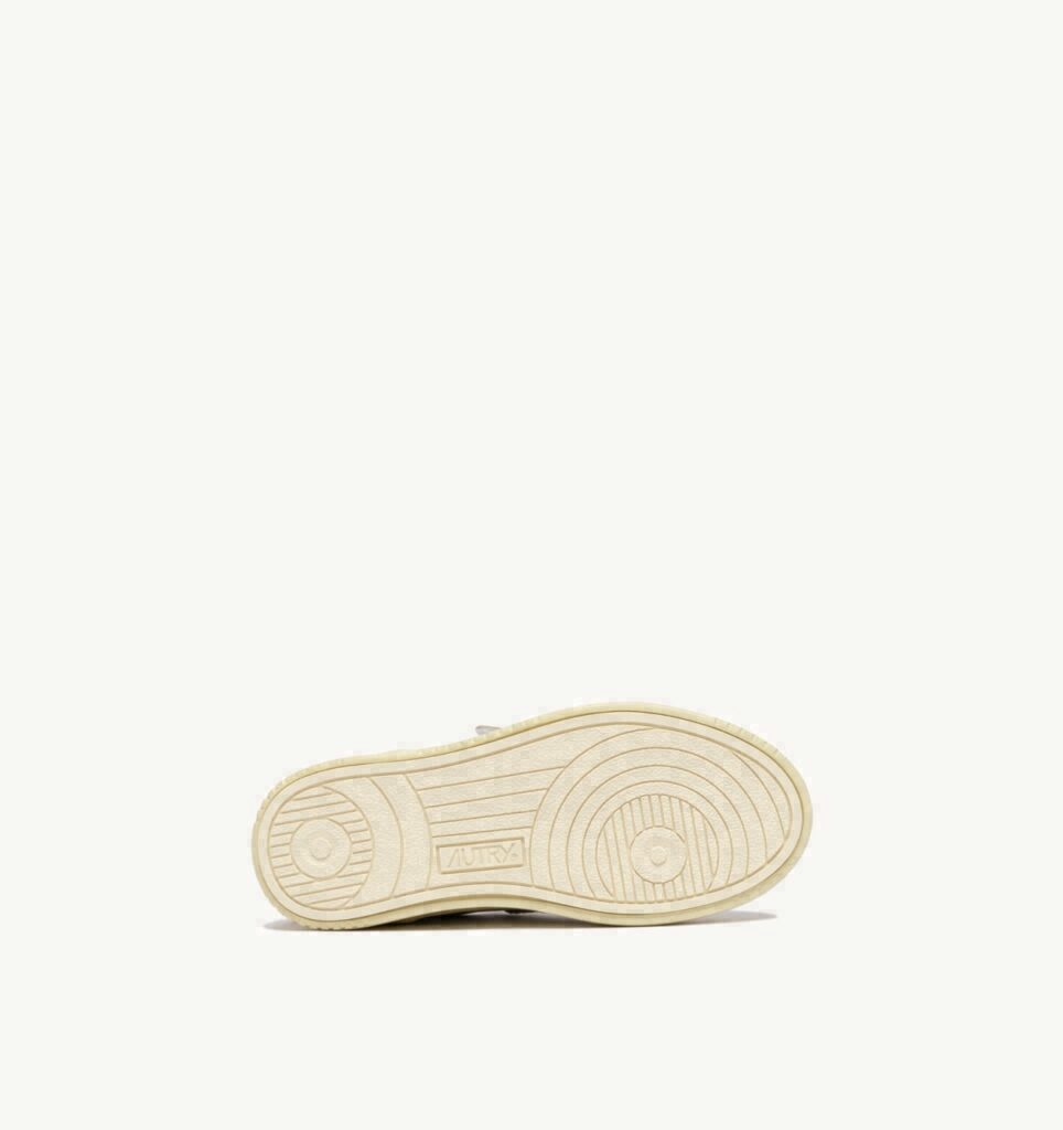 MEDALIST KIDSTRIPES EN CUIR BLANC ET DAIM BROWN MUSCAT ET SAND