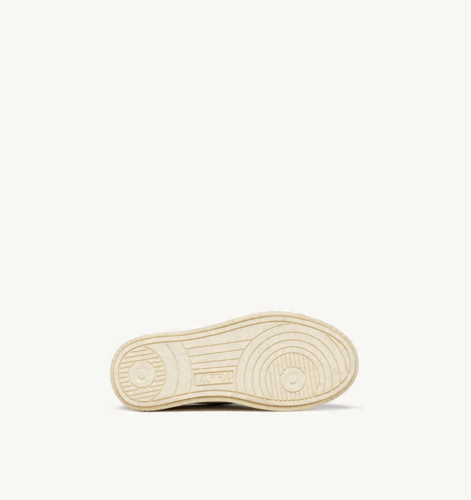 MEDALIST KIDSTRIPES LOW BICOLOR EN CUIR BLANC ET ARGENT