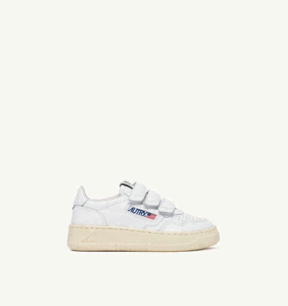 MEDALIST KIDSTRIPES LOW EN CUIR BLANC