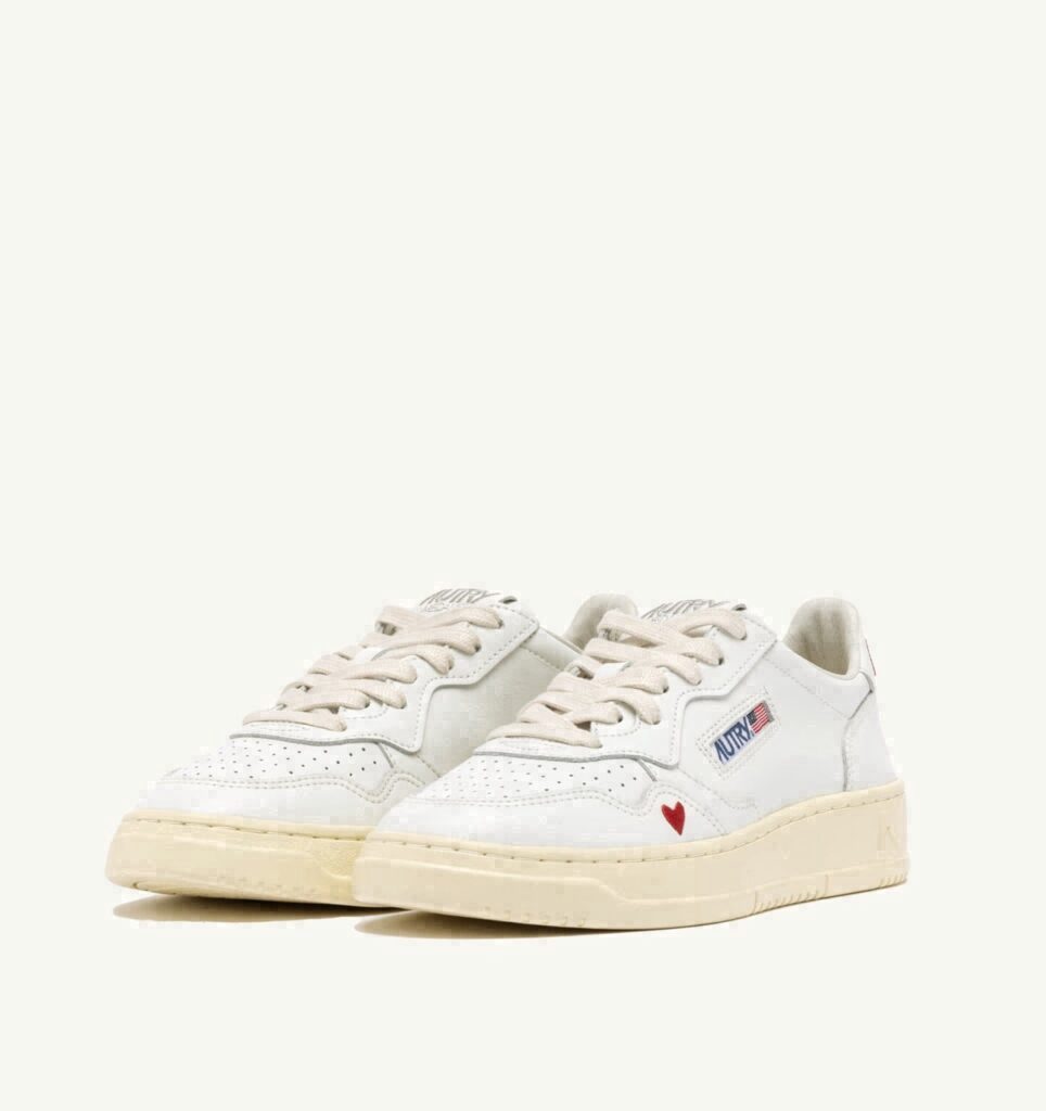 MEDALIST 'LOVE' EN CUIR BLANC ET ROUGE