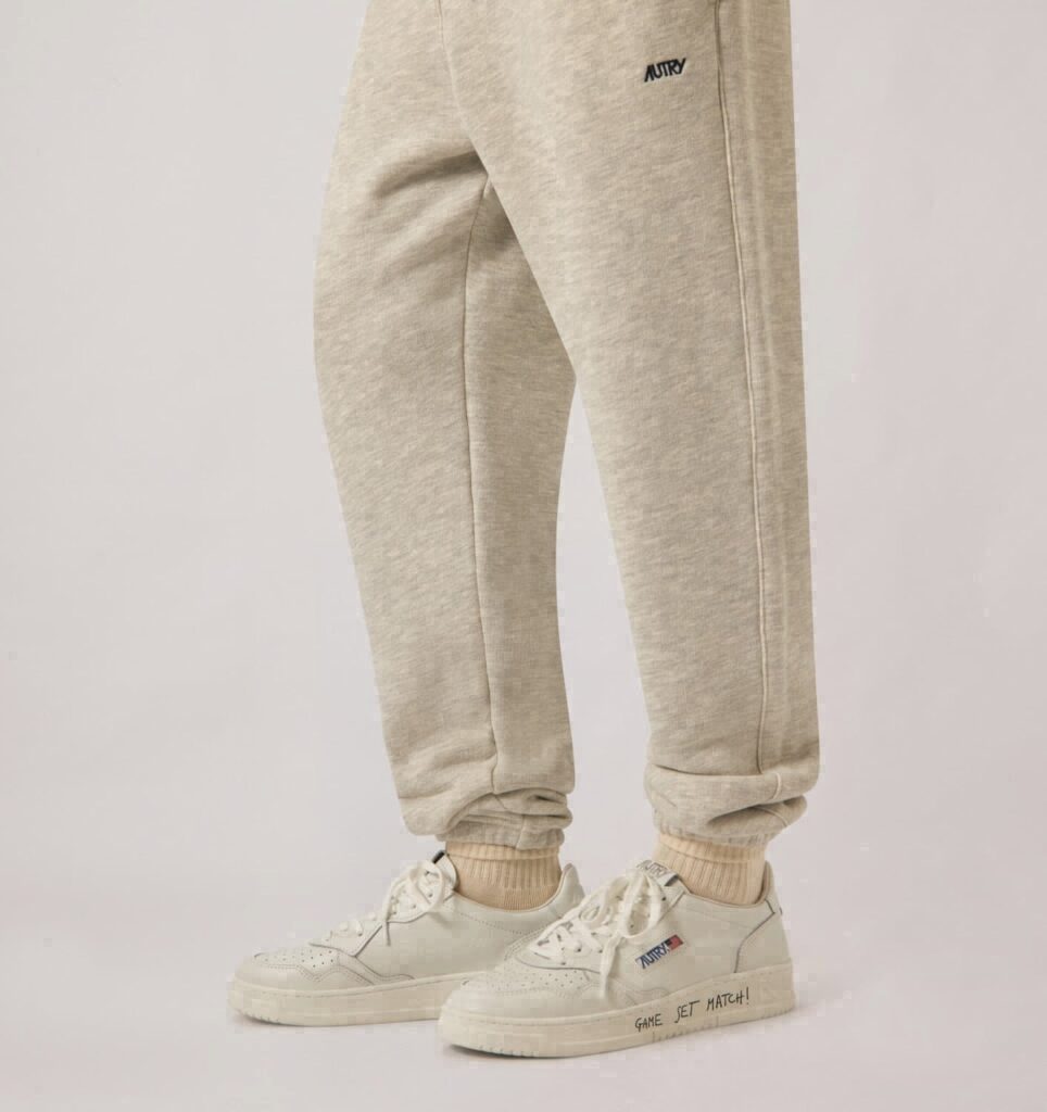 MEDALIST LOW EN CUIR BLANC AVEC LETTERING