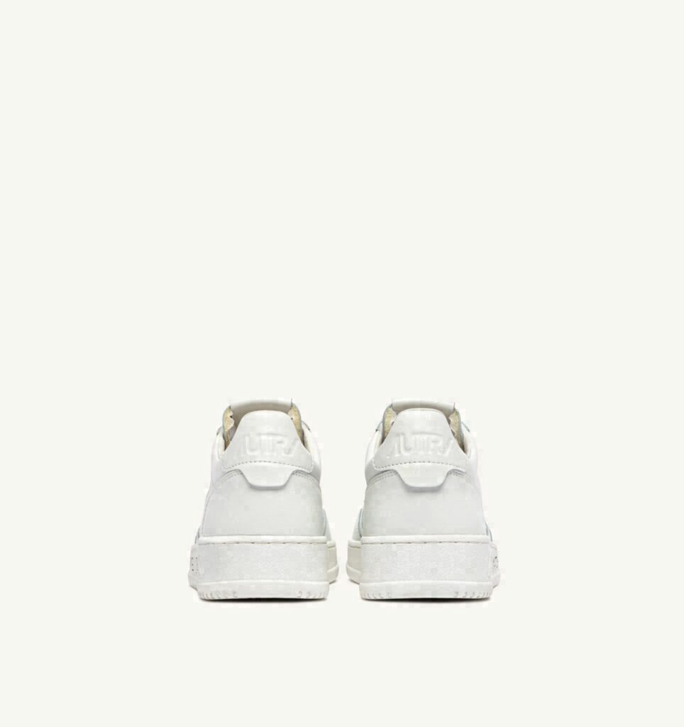 MEDALIST LOW EN CUIR BLANC AVEC LETTERING