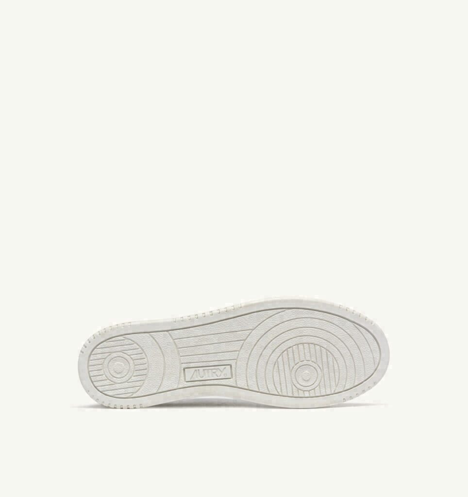 MEDALIST LOW EN CUIR BLANC AVEC LETTERING