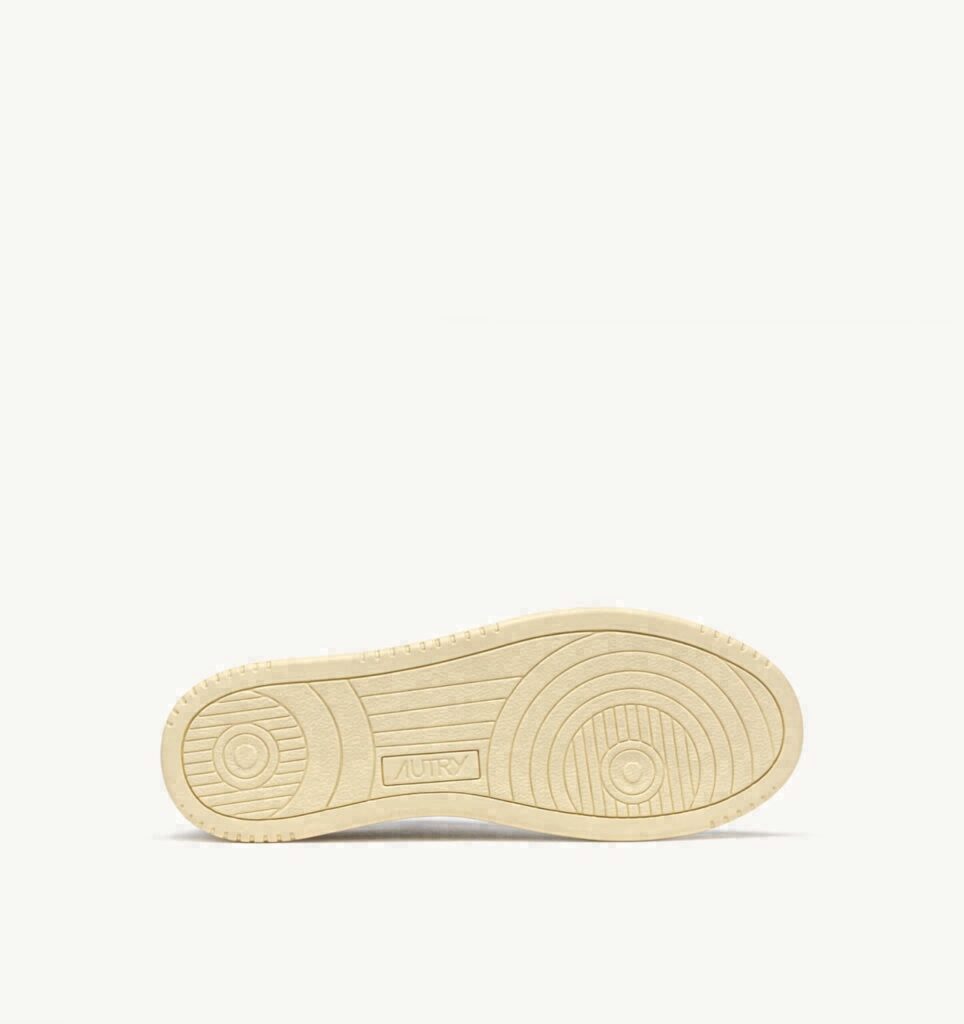 MEDALIST LOW EN CUIR BLANC ET FEATHER GRAY