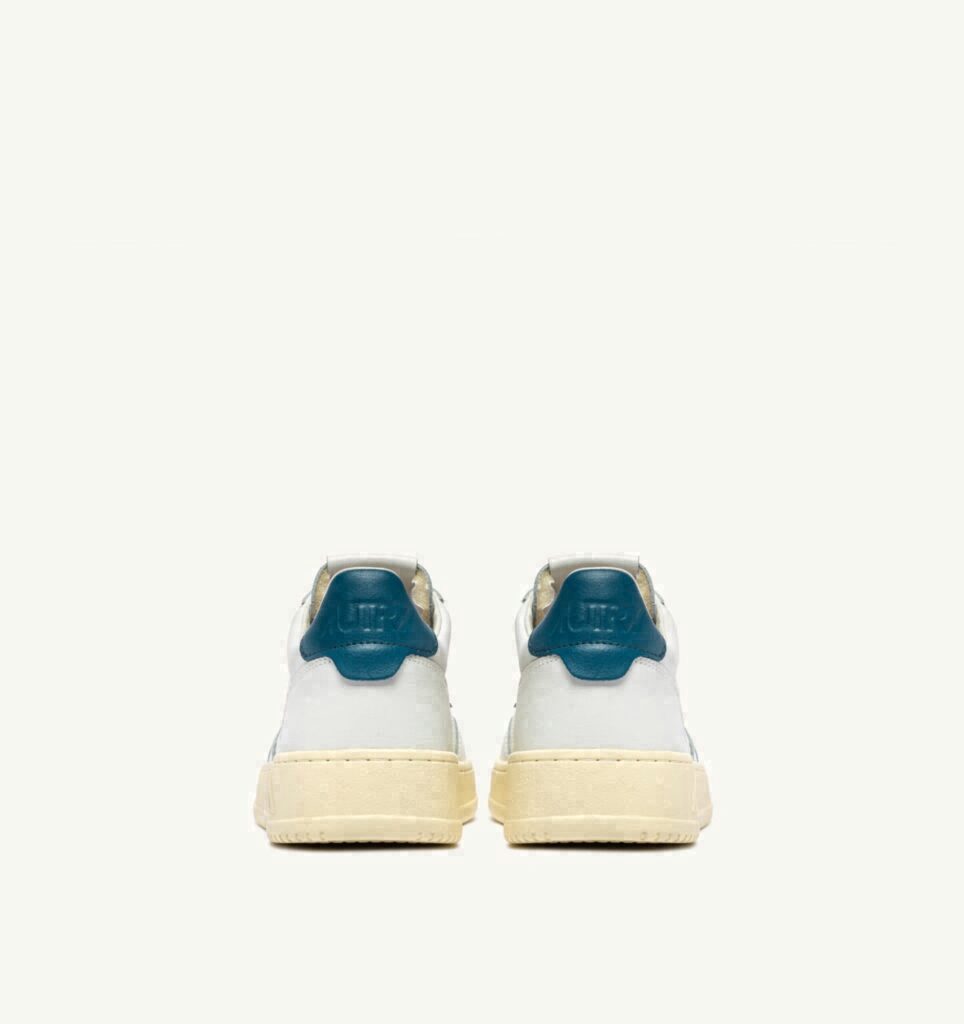 MEDALIST LOW EN CUIR BLANC ET MALLARD BLUE