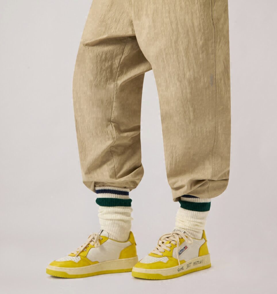 MEDALIST LOW EN CUIR BLANC ET SLICKER AVEC LETTERING
