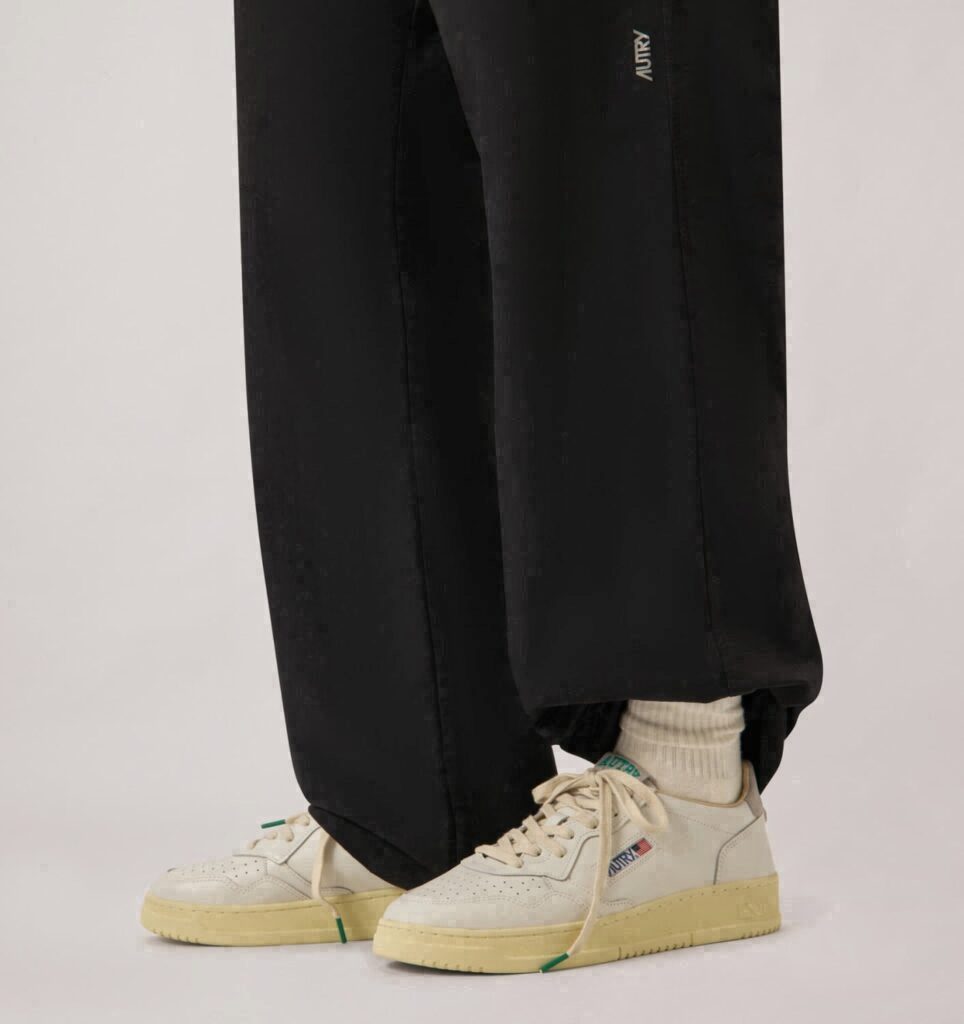 MEDALIST LOW EN CUIR BLANC ET DAIM NUAGES
