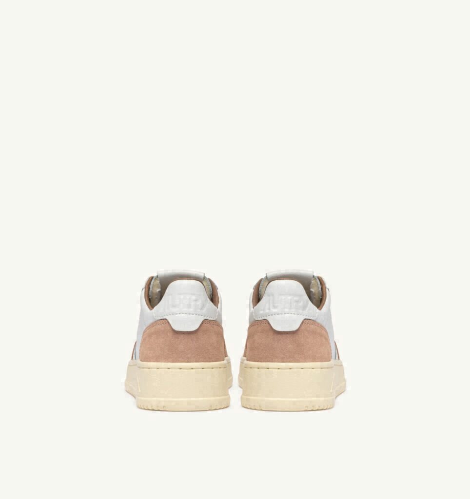 MEDALIST LOW EN CUIR BLANC ET DAIM PHARD