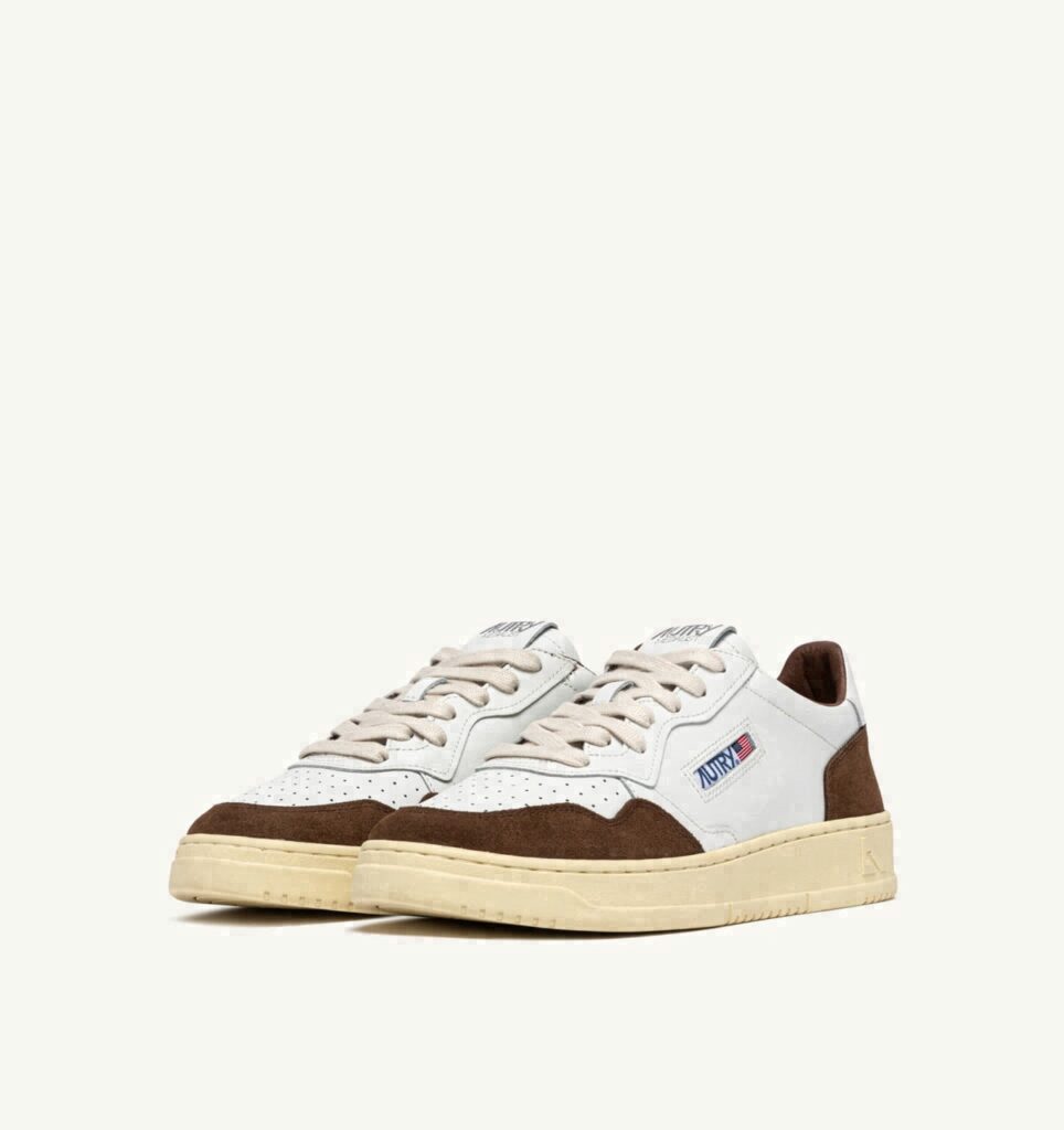 MEDALIST LOW EN CUIR BLANC ET DAIM TUNDRA