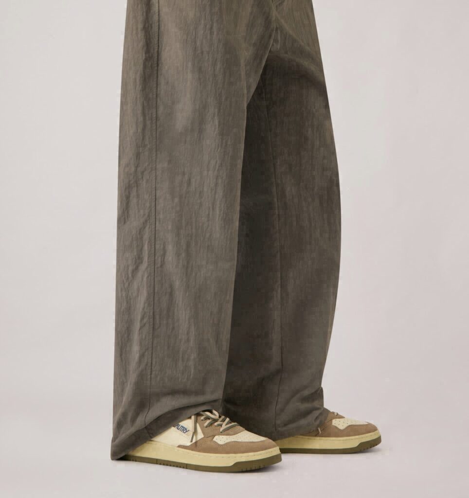 MEDALIST LOW EN CUIR ET DAIM COVERT GREEN ET LICORICE