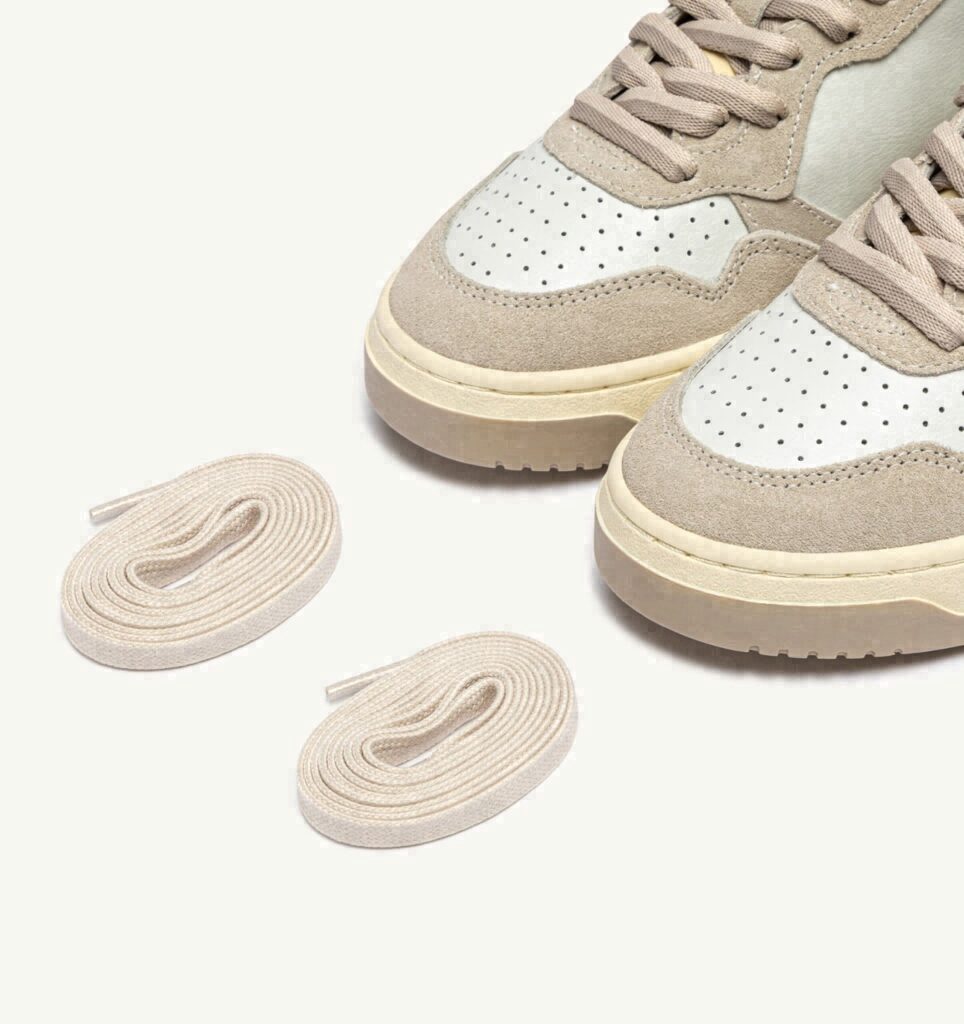 MEDALIST LOW EN CUIR ET DAIM FEATHER GRAY ET LAMB