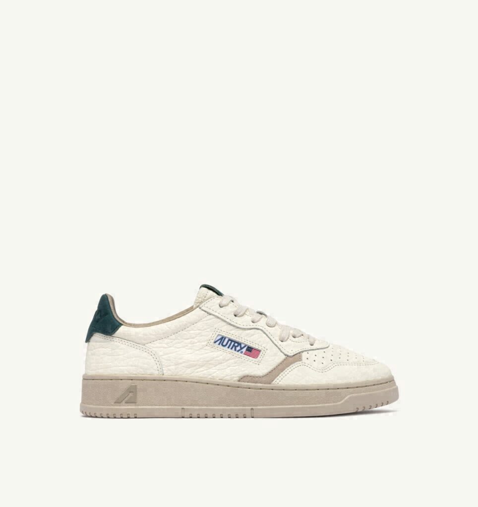 MEDALIST LOW EN CUIR FEATHER GRAY ET DARK SEA
