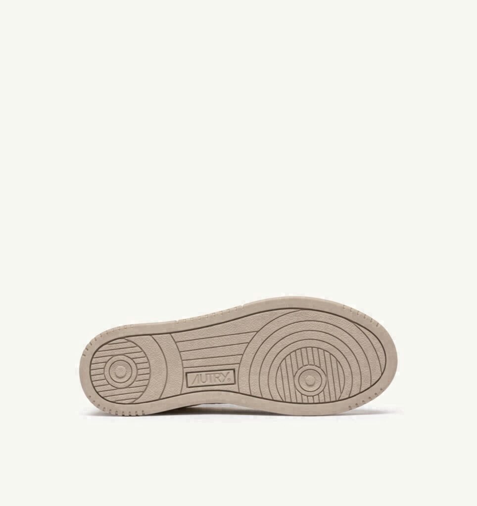 MEDALIST LOW EN CUIR FIG ET ARGENT
