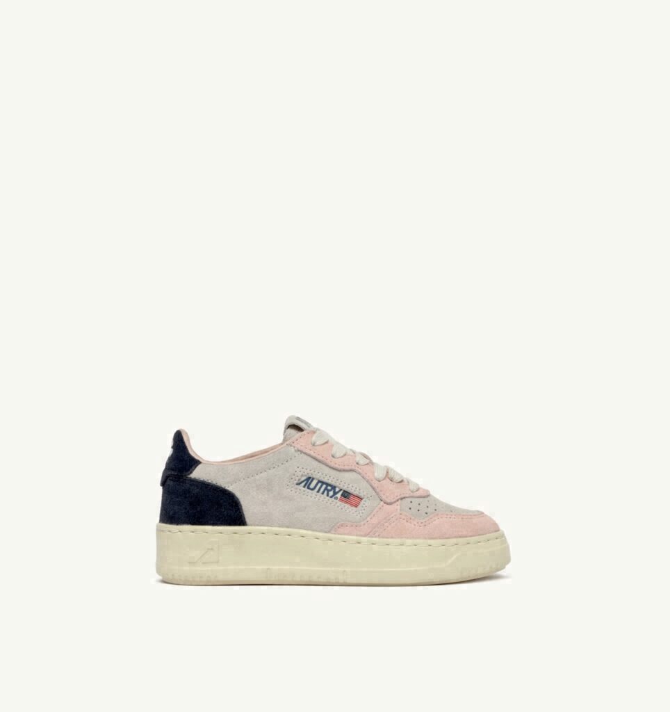 MEDALIST KIDS LOW EN DAIM ATLANTIC BLANC ET ROSEMARY
