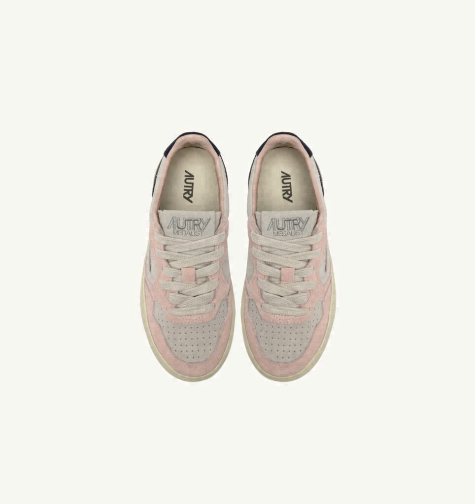 MEDALIST KIDS LOW EN DAIM ATLANTIC BLANC ET ROSEMARY