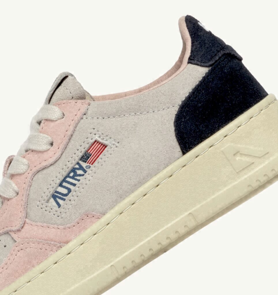 MEDALIST KIDS LOW EN DAIM ATLANTIC BLANC ET ROSEMARY