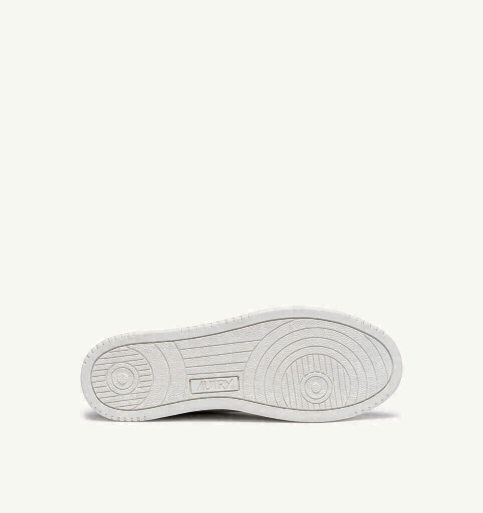 MEDALIST LOW EN DAIM ET CUIR BLANC