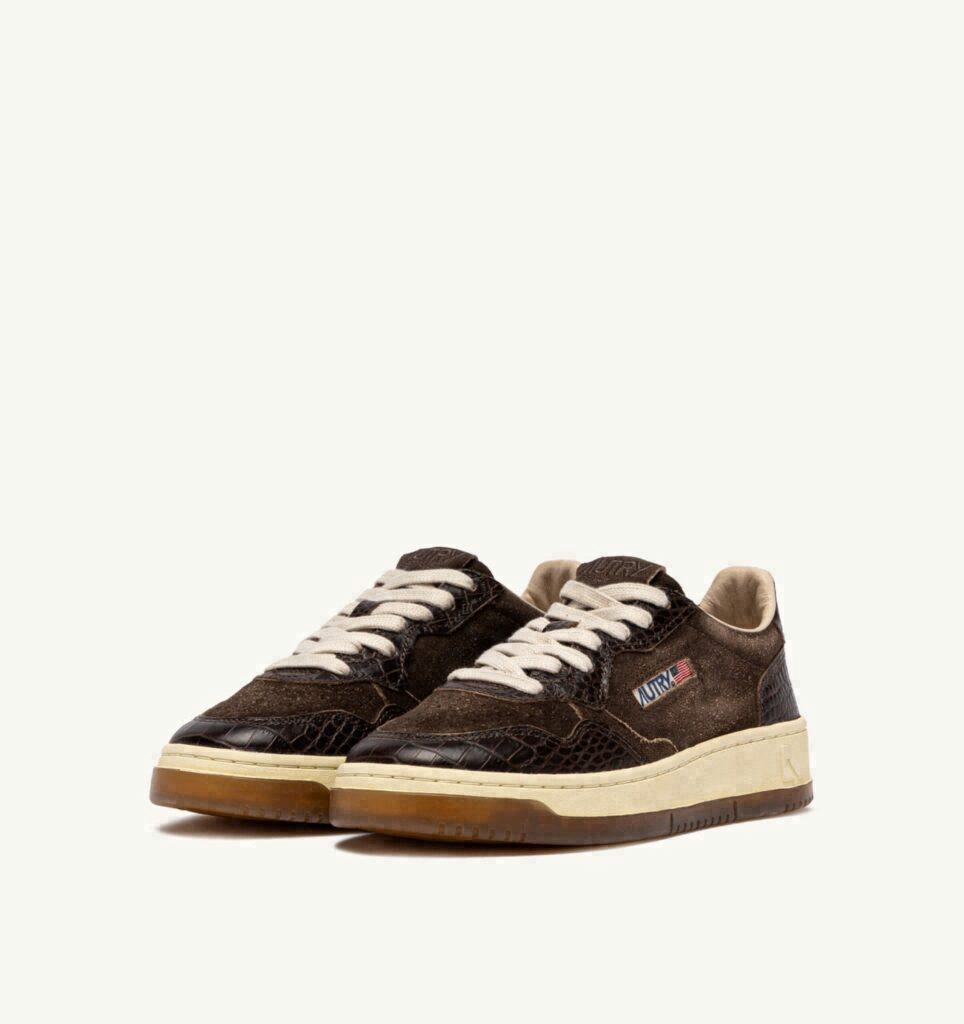 MEDALIST LOW EN DAIM ET CUIR MUSTANG ET MARRON