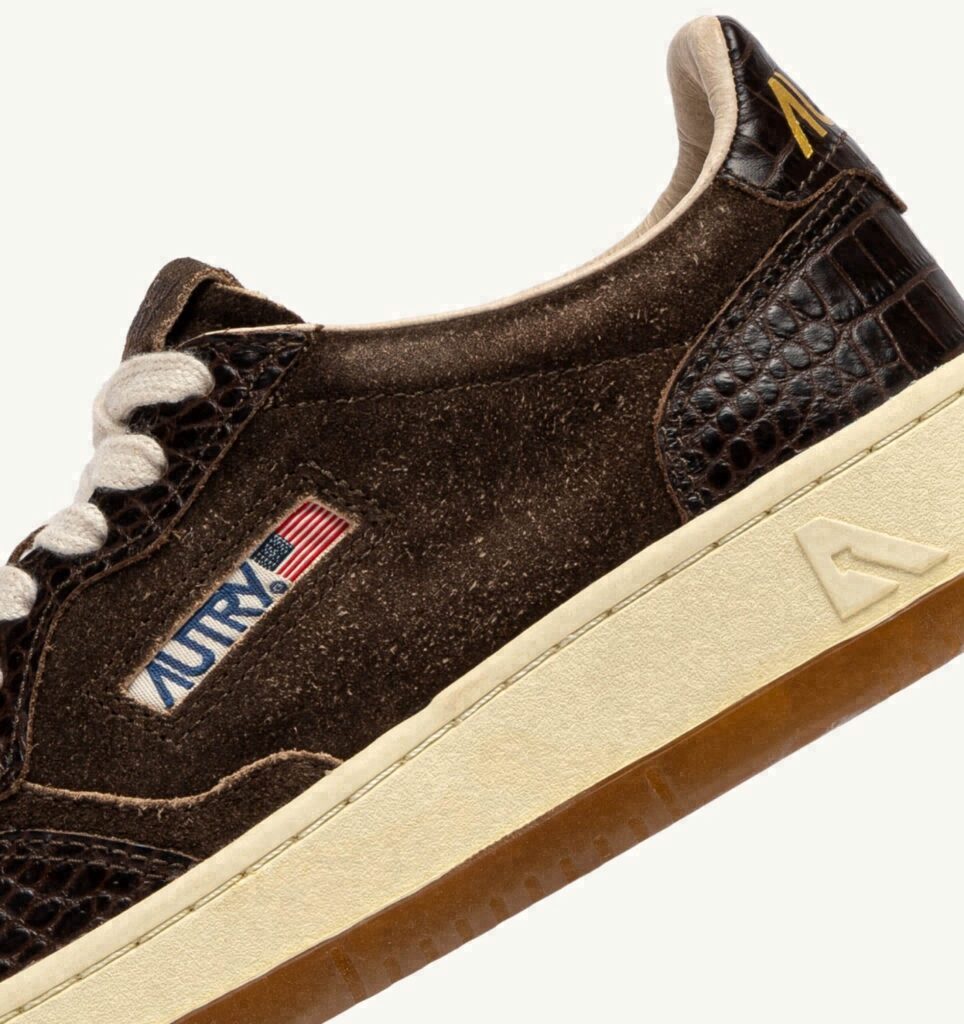 MEDALIST LOW EN DAIM ET CUIR MUSTANG ET MARRON