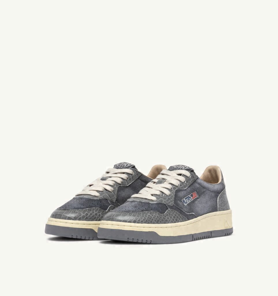 MEDALIST LOW EN DAIM ET CUIR NIGHT OWL