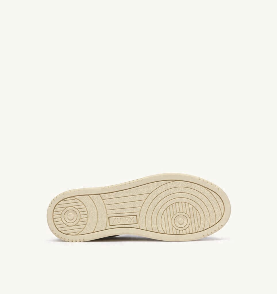 MEDALIST LOW 'TRÈFLE' EN CUIR BLANC ET AMAZON