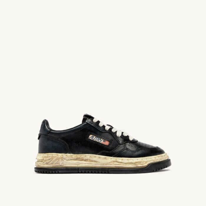 MEDALIST LOW SUPER VINTAGE 'Autry x Maison MIHARA YASUHIRO General Scale.' IN BLACK LEATHER