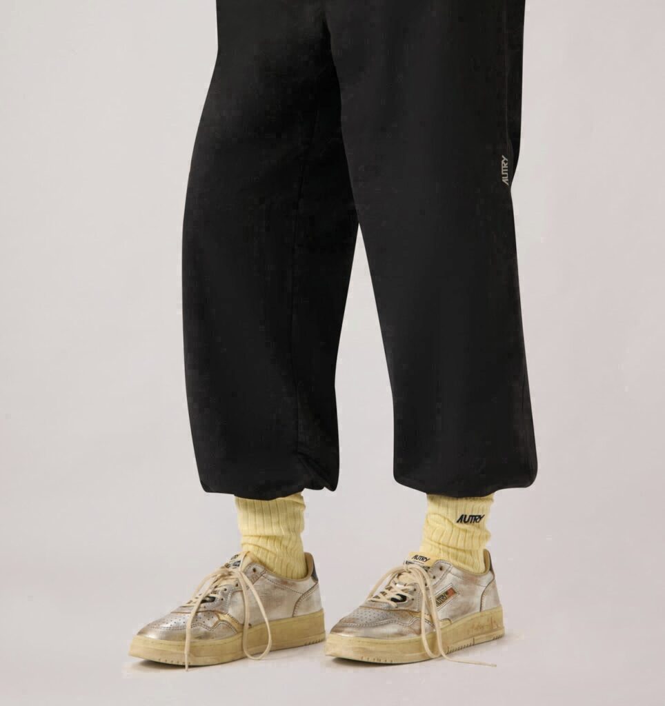 MEDALIST LOW SUPER VINTAGE EN CUIR ARGENT PLATINE ET NOIR