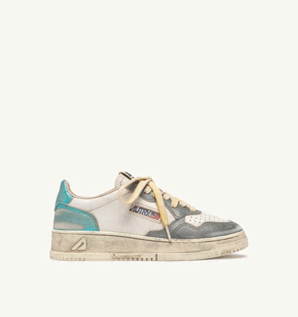 MEDALIST LOW SUPER VINTAGE EN CUIR ASH ET SEA