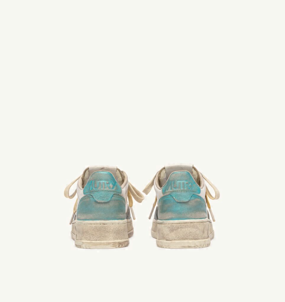 MEDALIST LOW SUPER VINTAGE EN CUIR ASH ET SEA