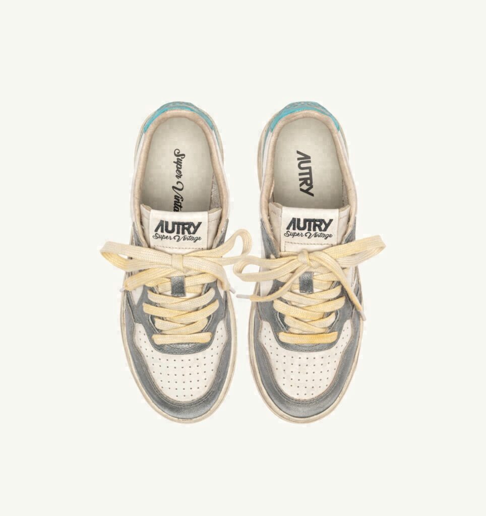 MEDALIST LOW SUPER VINTAGE EN CUIR ASH ET SEA