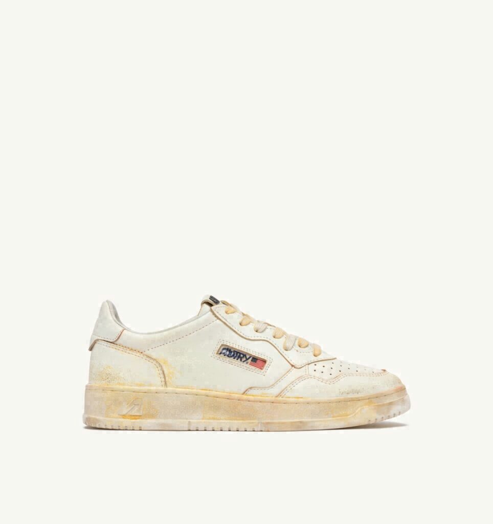 MEDALIST LOW SUPER VINTAGE EN CUIR BLANC