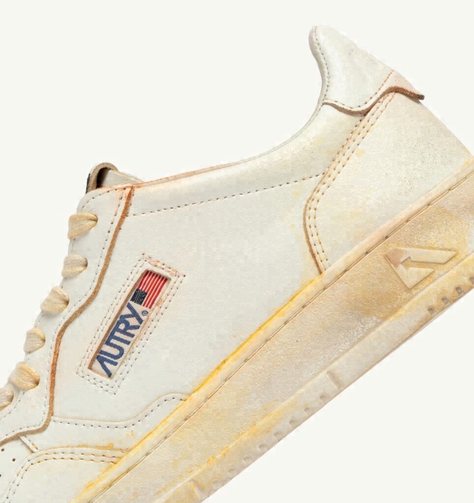 MEDALIST LOW SUPER VINTAGE EN CUIR BLANC