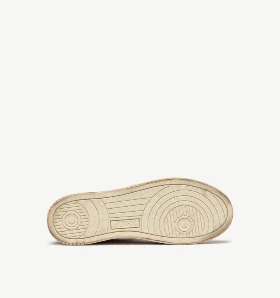 MEDALIST LOW SUPER VINTAGE EN CUIR BLANC NOIR ET MALT MALL